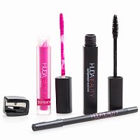 Набор Huda Beauty 4 in 1 Матовый блеск/Тушь/Карандаш для глаз/Точилка Уценка! отсутствует тушь